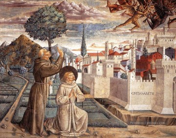 scènes de la vie de St Francis Scène 6north wall Benozzo Gozzoli Peinture à l'huile
